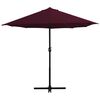 vidaXL Parasol d'extérieur avec mât en aluminium rouge bordeaux