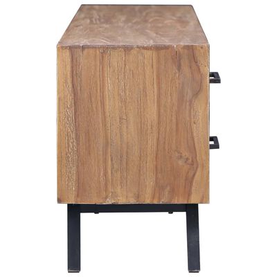 vidaXL Meuble TV 120x30x45 cm Bois de teck solide