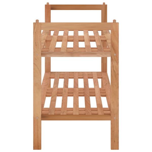 vidaXL Meuble à chaussures 69x27x41 cm Bois massif de noyer