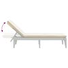 vidaXL Chaise longue avec coussin blanc 186x60x29 cm PP