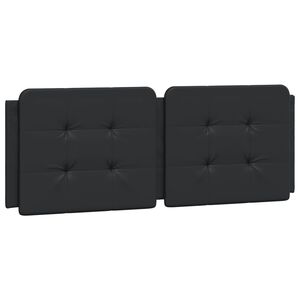 vidaXL Coussin de tête de lit Zadar noir 137 cm similicuir
