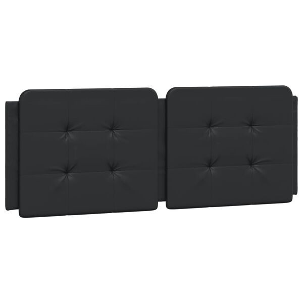 vidaXL Coussin de tête de lit Zadar noir 137 cm similicuir