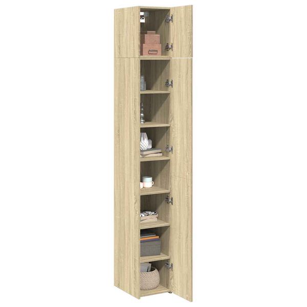 vidaXL Armoire de rangement mince ch&ecirc;ne sonoma 30x42,5x225 cm