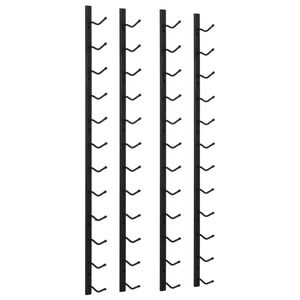 vidaXL Casiers à bouteilles mural pour 12 bouteilles 2 pcs noir fer