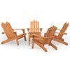 vidaXL Ensemble de salon de jardin Adirondack 5 pcs bois acacia solide