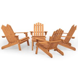vidaXL Ensemble de salon de jardin Adirondack 5 pcs bois acacia solide
