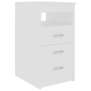 vidaXL Armoire &agrave; tiroirs Blanc 40x50x76 cm Bois d'ing&eacute;nierie