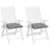 vidaXL Coussins de chaise lot de 2 gris 40x40x7 cm tissu oxford