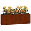 vidaXL Jardini&egrave;res murales 2 pcs Rouill&eacute; Acier corten 53x10x17 cm