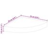 vidaXL &Eacute;tag&egrave;re d'angle murale Ch&ecirc;ne et blanc 25x25x3,8 cm MDF