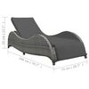 vidaXL Chaise longue avec coussin R&eacute;sine tress&eacute;e Anthracite