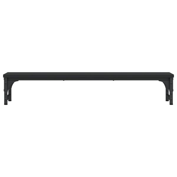 vidaXL Support de moniteur noir 85x23x15,5 cm bois d'ingénierie