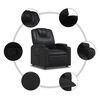 vidaXL Fauteuil inclinable en similicuir noir