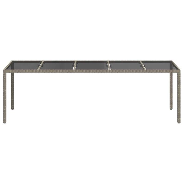 vidaXL Table de Jardin Gris 250 x 100 x 75 cm polyrotin