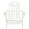 vidaXL Chaise de jardin Adirondack avec pouf et table Sapin Blanc
