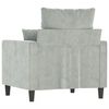 vidaXL Fauteuil Gris clair 60 cm Velours