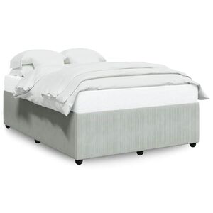 vidaXL Cadre de lit sans matelas gris clair queen velours