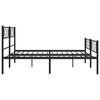 vidaXL Cadre de lit métal sans matelas avec pied de lit noir 193x203cm