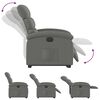 vidaXL Fauteuil inclinable électrique gris foncé tissu