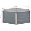 vidaXL Jardini&egrave;re 129 x 129 x 45 cm cm Acier galvanis&eacute; Gris