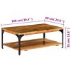vidaXL Table basse et &eacute;tag&egrave;re 100x60x35 cm Bois de r&eacute;cup&eacute;ration solide