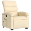 vidaXL Fauteuil inclinable de massage cr&egrave;me tissu