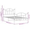 vidaXL Cadre de lit m&eacute;tal sans matelas avec pied de lit noir 100x190cm