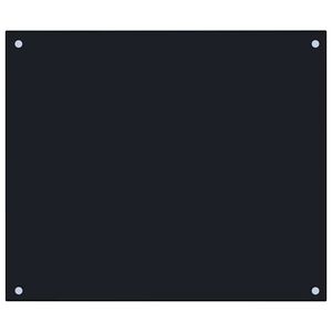 vidaXL Dosseret de cuisine Noir 70x60 cm Verre tremp&eacute;