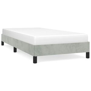 vidaXL Cadre de lit sans matelas gris clair 100x190 cm velours