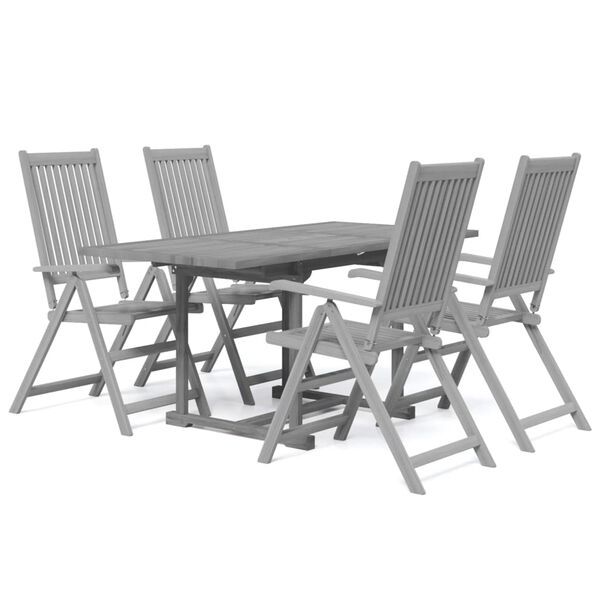 vidaXL Ensemble &agrave; manger de jardin 5 pcs Bois d'acacia solide