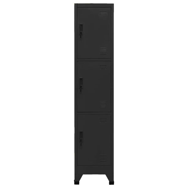 vidaXL Armoire à casiers Noir 38x45x180 cm Acier