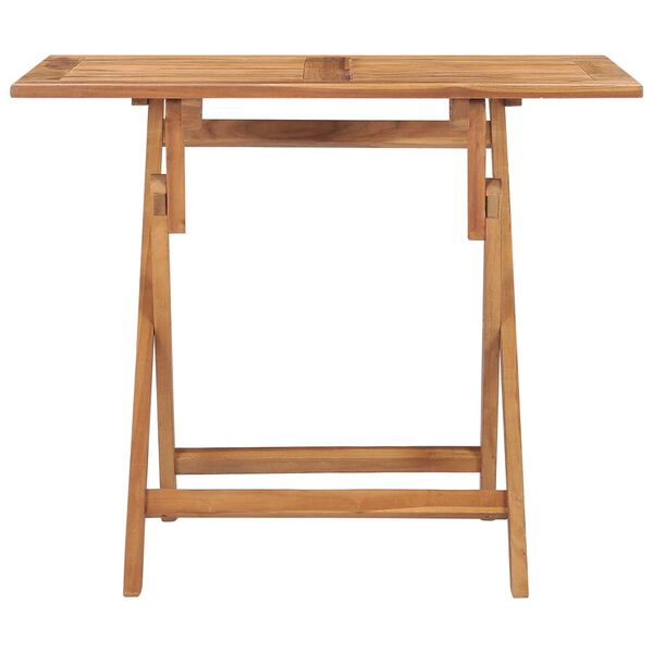vidaXL Table à dîner pliable de jardin 90x60x75 cm Bois de teck solide