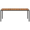 vidaXL Table de jardin 190x90x75 cm R&eacute;sine tress&eacute;e et bois acacia Noir