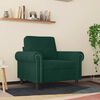 vidaXL Fauteuil Vert fonc&eacute; 60 cm Velours