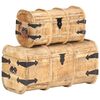 vidaXL Coffres de rangement 2 pcs Bois de manguier massif
