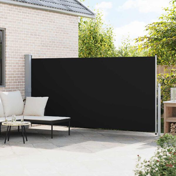 vidaXL Auvent lat&eacute;ral r&eacute;tractable 160 x 500 cm Noir