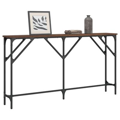 vidaXL Table console chêne marron 140x23x75 cm bois d'ingénierie