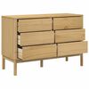 vidaXL Commode FLORO cire marron bois de pin massif