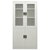 vidaXL Armoire de bureau Gris clair 90x40x180 cm Acier