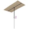 vidaXL Parasol de jardin avec mât en aluminium 180x110 cm taupe