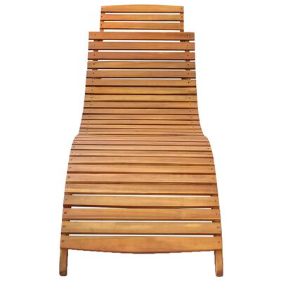 vidaXL Chaises longues lot de 2 avec coussins Bois d'acacia solide