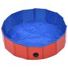 vidaXL Piscine pliable pour chiens Rouge 80x20 cm PVC