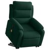 vidaXL Fauteuil inclinable de massage vert fonc&eacute; velours