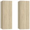 vidaXL Meubles TV 2 pcs Ch&ecirc;ne sonoma 30,5x30x90 cm Bois d&rsquo;ing&eacute;nierie