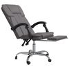 vidaXL Fauteuil inclinable de bureau gris similicuir