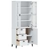 vidaXL Buffet VIKEN blanc 80x40x190 cm bois massif de pin