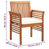 vidaXL Chaises de jardin avec coussins lot de 4 Bois d'acacia massif