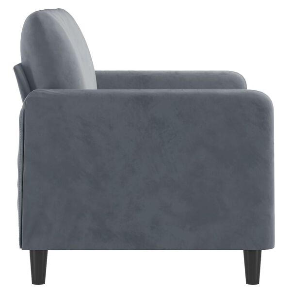 vidaXL Canap&eacute; &agrave; 2 places Gris fonc&eacute; 120 cm Velours