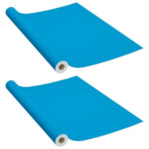 vidaXL Films autoadhésifs pour meubles 2 pcs Azuré 500x90 cm PVC