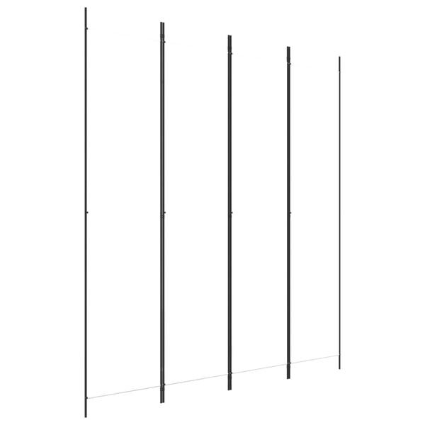 vidaXL Cloison de s&eacute;paration 4 panneaux Blanc 200x220 cm Tissu